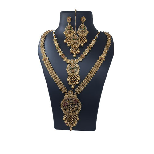 Stunning Long Necklace Set: Elevate Your Ethnic Style-image